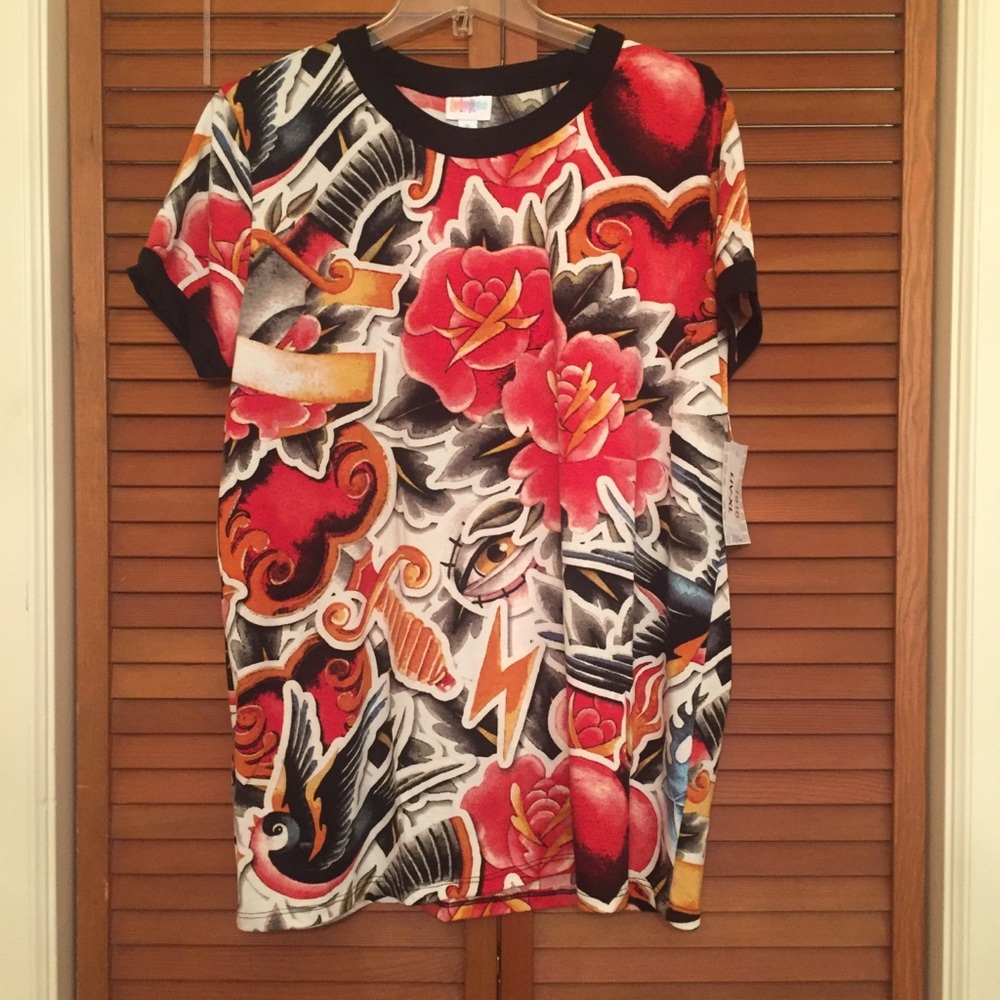 LuLaRoe Liv XL tattoo print BNWT